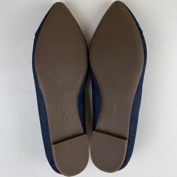 Vionic Women's Caballo Pointed Toe Denim Ballet Flats Size 9.5 - Picture 6 of 7